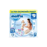 Molfix Bebek Bezi 5 Beden Junior Plus Ultra Ekonomik Paket 72 Adet