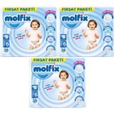 Molfix Bebek Bezi Beden 6, 15+ kg, Extra Large, 114 Adet, Aylık Fırsat Paketi