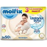 Molfix Doğan İzotonik Sulu Mendil 3lü 150 Yaprak Papatya Kokusuyla Hassas Ciltler İçin