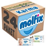 Molfix Ferah Temizlik 12x60 + Hassas Cilt 12x60 Karma Set 24 Paket Islak Mendil