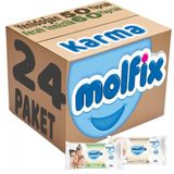 Molfix Ferah Temizlik 12x60 + Yenidoğan 12x50 Karma Set 24 Paket Islak Mendil
