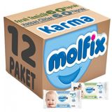 Molfix Ferah Temizlik 6x60 + Hassas Cilt 6x60 Karma Set 12 Paket Islak Mendil