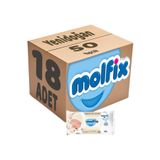 Molfix İzotonik Sulu Mendil Yenidoğan, 18'li Set, 50 Yaprak, Pamuklu, Plastik Kapaklı