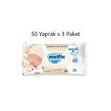 Molfix İzotonik Sulu Mendil Yenidoğan, 50'li x 3 Paket