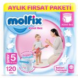 Molfix No:5 Junior 120 Adet Külot Bebek Bezi