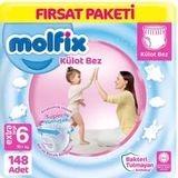 Molfix No:6 XLarge 148 Adet Külot Bebek Bezi