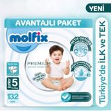 Molfix Premium Avantajlı Paket 66'lı x 2 132Adet PKT.MOLFIX.104 5 Numara