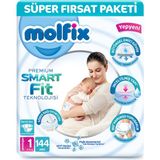Molfix Premium Smart Fit No:1 Yenidoğan 144 Adet Bebek Bezi