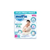 Molfix Premium Smart Fit No:1 Yenidoğan 216 Adet Bebek Bezi