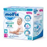 Molfix Premium Smart Fit No:3 Midi 470 Adet Bebek Bezi