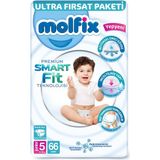 Molfix Premium Smart Fit No:5 Junior 66 Adet Bebek Bezi