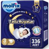 Molfix Tatlı Rüyalar No:3 Midi 336 Adet Bebek Bezi