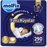 Molfix Tatlı Rüyalar No:5 Junior 290 Adet Bebek Bezi