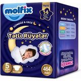 Molfix Tatlı Rüyalar No:5 Junior 464 Adet Bebek Bezi