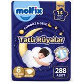 Molfix Tatlı Rüyalar No:6 XLarge 288 Adet Bebek Bezi