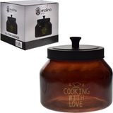 Molino Metal Kapaklı Cam Kavanoz Siyah 1,5 Lt MLN-11325 - 1 Adet