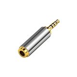 Molix 2.5mm To 3.5mm Çevirici Adaptör 2.5mm Erkek 3.5mm Dişi 4 Boğumlu Gold