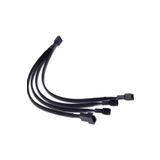 Molix 4 Pin Fan Kontrol Kablosu 4p Dişi 3+3+3+4p Erkek Kablo 4pinli Fan Uzatma Fan Çoklayıcı