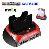 Molix Harici Usb 2.0 2.5" 3.5" Ide+Sata Hdd + Docking