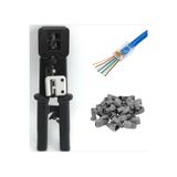 MOLIX Yeni Nesil Rj45 Ağ Pensesi + 100 Adet Jack + 100 Adet Kılıf
