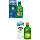 Möller's Omega-3 Limon Aromalı 250 ml Balık Yağı + Omega-3 Tutti Frutti Aromalı 250 ml Balık Yağı