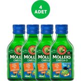 Möller's Omega-3 Tutti-Frutti Aromalı 4x150 ml Balık Yağı
