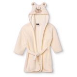 Mollia Erkek Bebek Bornoz Kapüşonlu Long Sleeve - Ekru