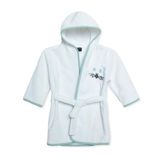 Mollia Erkek Bebek Bornoz Tavşan Baskılı Kapüşonlu Long Sleeve Patiksiz