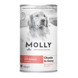 Molly 400 gr Somonlu Sos İçinde Parça Etli Köpek Konservesi
