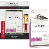 Molly Indoor Light ve Sterilised Düşük Tahıllı Hipoalerjenik Tavuklu 15 kg Kilolu ve Kısırlaştırılmış Kedi Maması