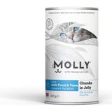 Molly Jöle İçinde Parça Alabalık ve Ton Balıklı 400 gr Yetişkin Kedi Konservesi