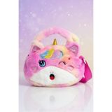 Mollycrush Kız Çocuk Renkli Peluş Çanta Unicorn Tasarımlı Ayarlanabilir Askılı Omuz Ve El Çantası