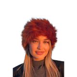 Mollycrush Luxury Rus Slav Tarzı Suni Kürklü Uzun Tüylü Peluş Kadın Kiremit Kalpak Şapka