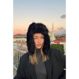 mollycrush Luxury Uzun Tüylü Suni Kürklü Peluş Tüylü Pilot Şapka, Standart, uzuntüylüpilotspkamolly, Siyah, Kadın