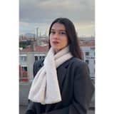 mollycrush Peluş Suni Kürklü Atkı, Standart, TYC23A67D2BC16C801, Bej, kadın