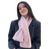 mollycrush Peluş Yumuşak Soft Atkı, Standart, Peluş Soft Atkı, Pembe, Kadın