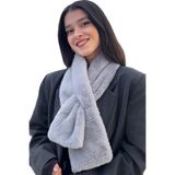 mollycrush Peluş Yumuşak Soft Kışlık Atkı, Standart, mollysoftatkı, Gri, kadın