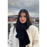 mollycrush Peluş Yumuşak Suni Kürklü Atkı, Standart, TYC23A67D2BC16C801, Siyah, kadın