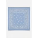 Mollycrush Unisex Açık Mavi Şal Desenli Fular - Saç Bandı, Boyunluk & Bandana - Standart