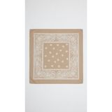 Mollycrush Unisex Bej Şal Desenli Pamuklu Bandana Boyunluk Saç Bandı ve Outdoor Fular - Standart