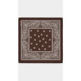 Mollycrush Unisex Kahverengi Şal Desenli Pamuklu Bandana Boyunluk Saç Bandı ve Outdoor Fular - Standart