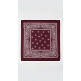 Mollycrush Unisex Koyu Bordo Şal Desenli Pamuklu Bandana Boyunluk Saç Bandı ve Outdoor Fular - Standart