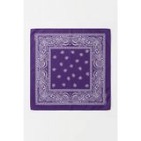 Mollycrush Unisex Mor Şal Desenli Pamuklu Bandana Boyunluk Saç Bandı ve Outdoor Fular - Standart