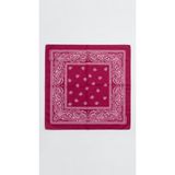 Mollycrush Unisex Pembe Şal Desenli Pamuklu Bandana Boyunluk Saç Bandı ve Outdoor Fular - Standart