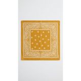 Mollycrush Unisex Sarı Şal Desenli Pamuklu Bandana Boyunluk Saç Bandı ve Outdoor Fular - Standart