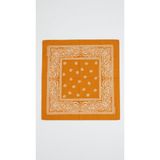 Mollycrush Unisex Turuncu Şal Desenli Pamuklu Bandana Boyunluk Saç Bandı ve Outdoor Fular - Standart
