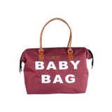 Molmini Anne Bebek Çantası, Bebek Bakım Çantası, Bebek Çantası, Mommy Bag, Baby Bag Keten Bordo