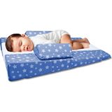 Molmini Mavi 40x65 cm Yıkanabilir Kılıflı Bebek Reflü Yastığı
