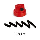 Molotow 1-6 cm Kırmızı Siyah Sprey Boya Başlığı