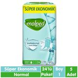 Molped Extra Hijyen Antibakteriyel 24x5 Adet Normal Ped